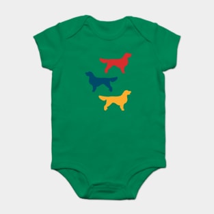 Golden Retriever Colorful Silhouettes Baby Bodysuit